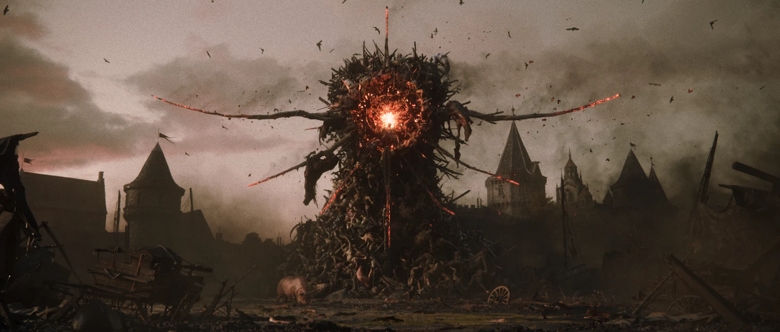 Ruined settlement in the official Divinity cinematic.